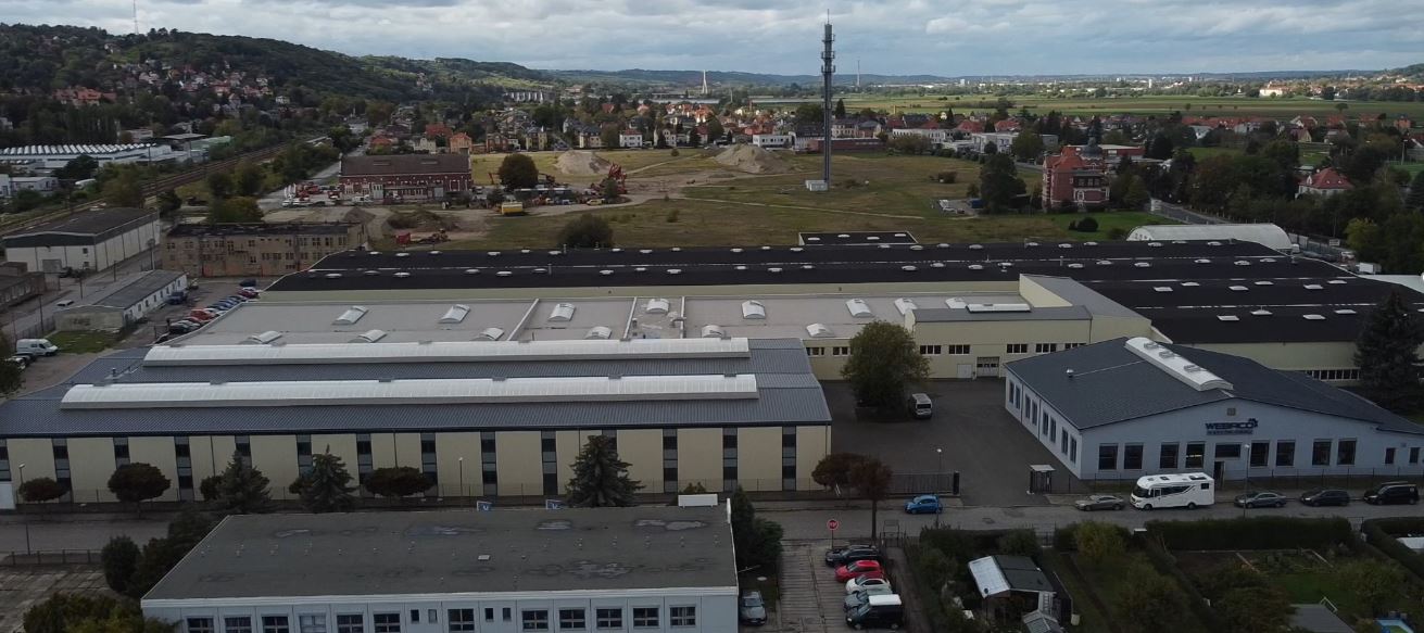 Produktionshallen von oben